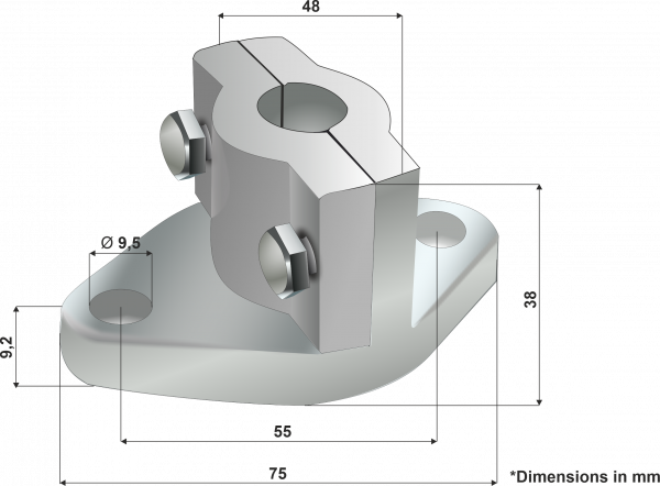 Dimensions - Stop flange