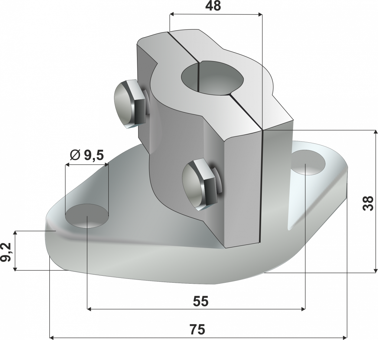 Dimemsion stop flange