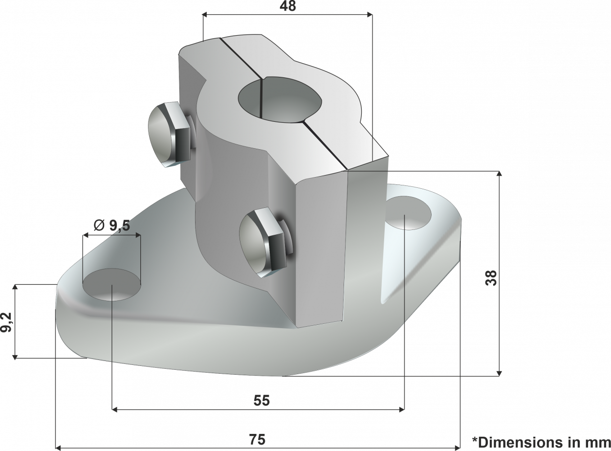 Dimensions - Stop flange